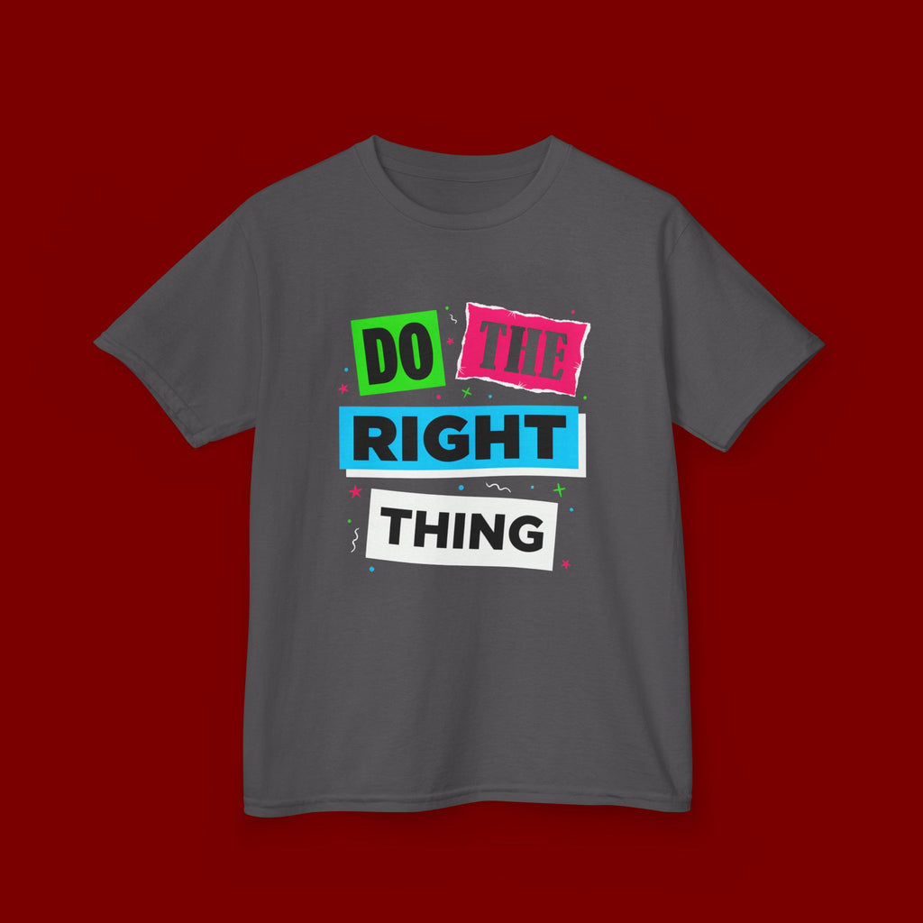 Kids Tee - "Do The Right Thing" Bold Colorblock Graphic