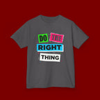 Kids Tee - "Do The Right Thing" Bold Colorblock Graphic