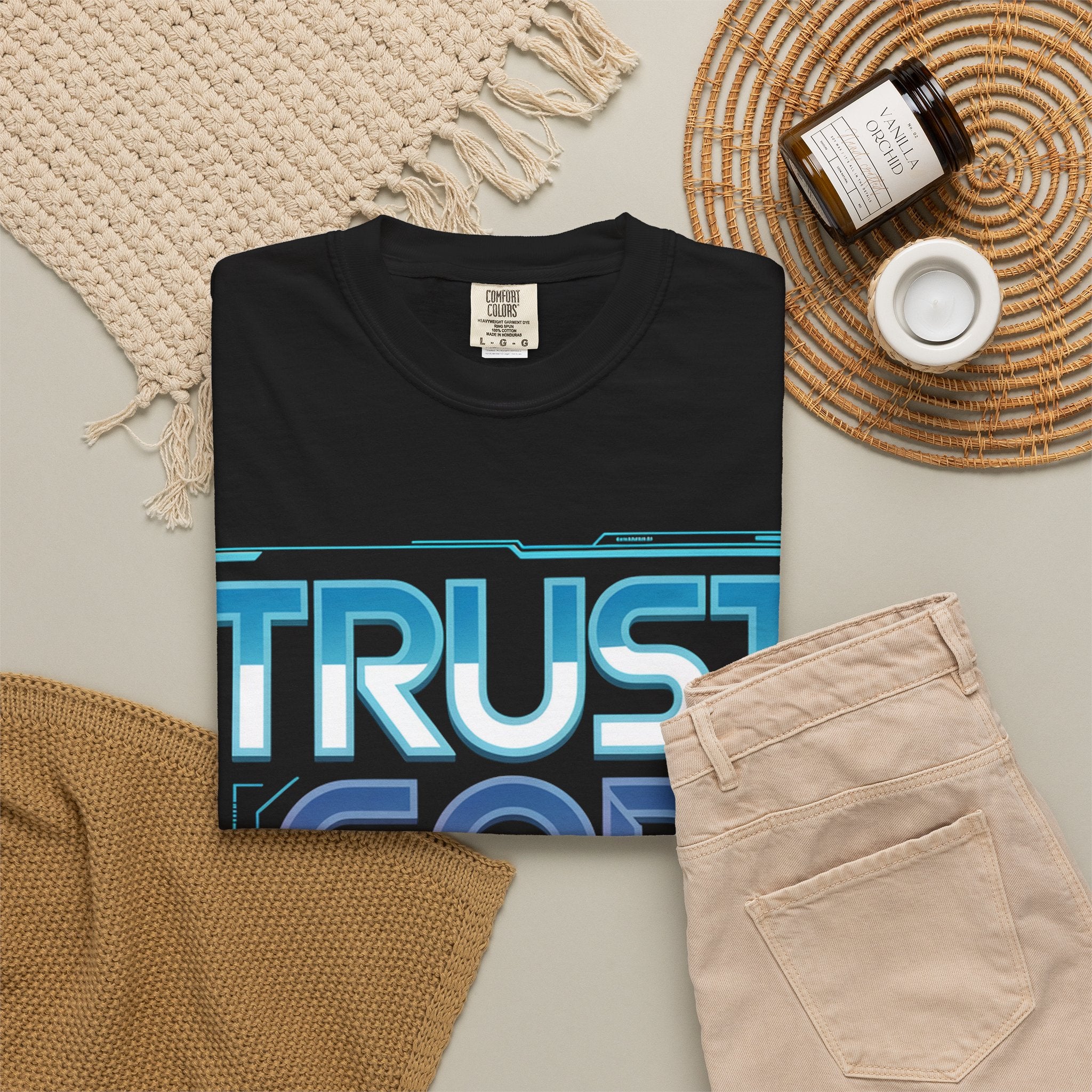 Trust God, Bro. T-Shirt — Retro Gradient Faith Tee