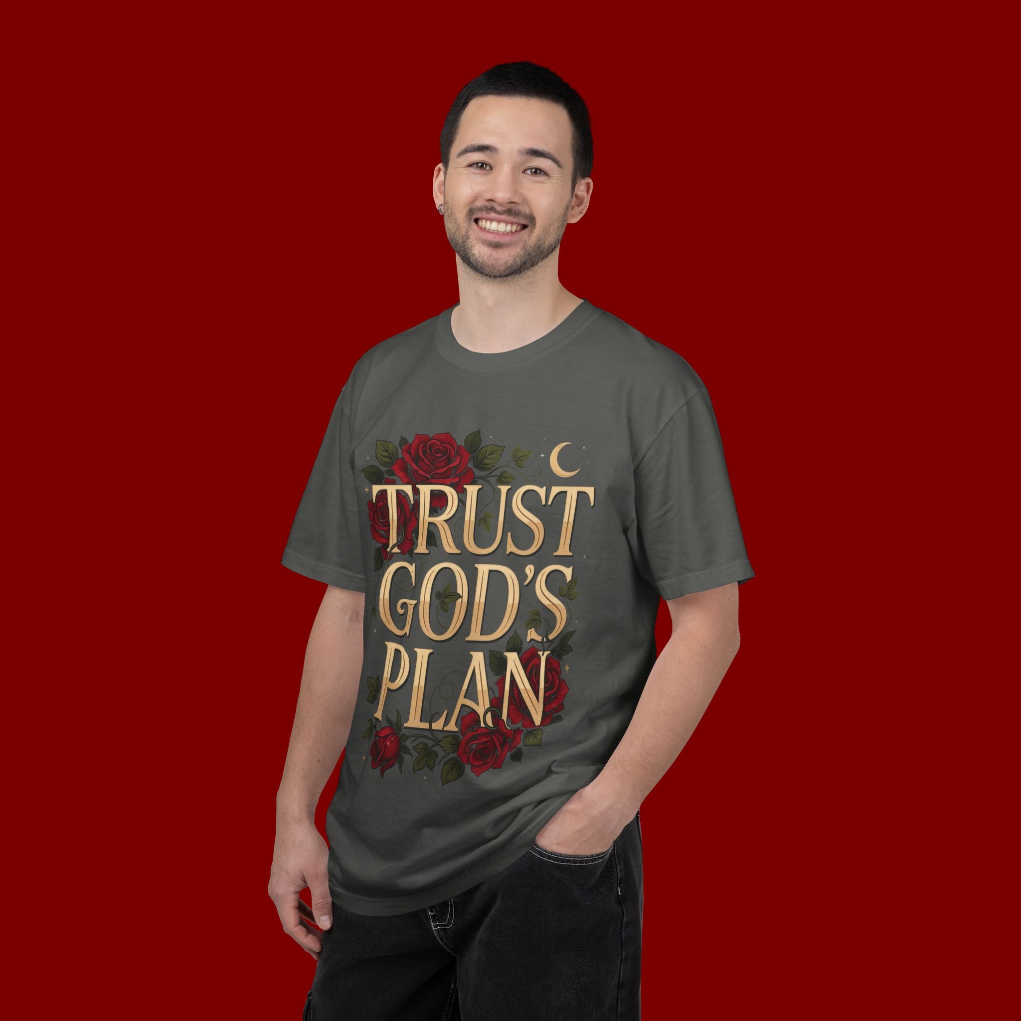 Trust God's Plan Floral T-Shirt — Inspirational Christian Tee