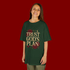 Kids Tee — "Trust God's Plan" Floral Faith T‑Shirt