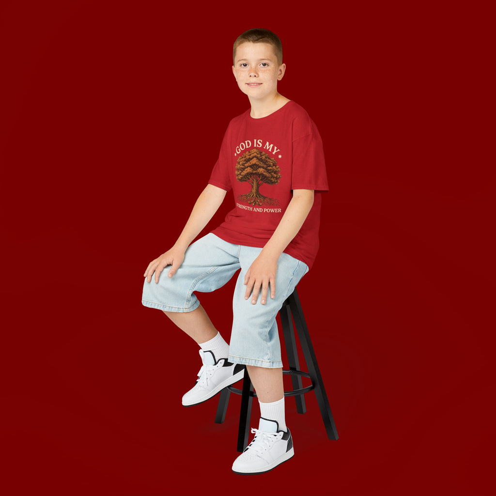 Autumn Oak Tree Kids T‑Shirt — Cozy Fall Nature Tee for Children