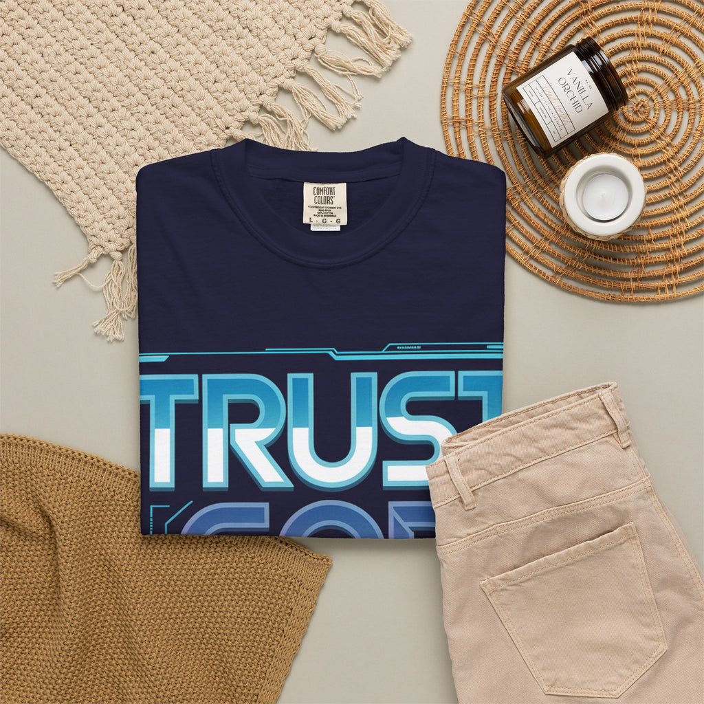 Trust God, Bro. T-Shirt — Retro Gradient Faith Tee