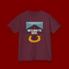 Kids Tee - "Return to God" Roadway Graphic Religious Youth Shirt