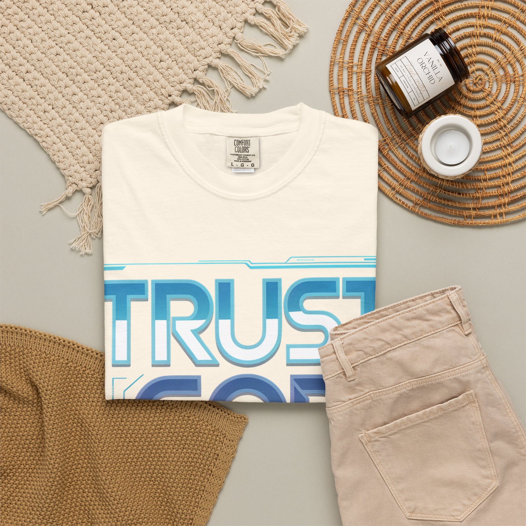 Trust God, Bro. T-Shirt — Retro Gradient Faith Tee