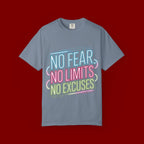 No Fear No Limits No Excuses Neon Graphic T-Shirt