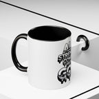Ceramic Mug — "All Strength Comes From God" Black Accent Coffee Cup (11/15 oz)