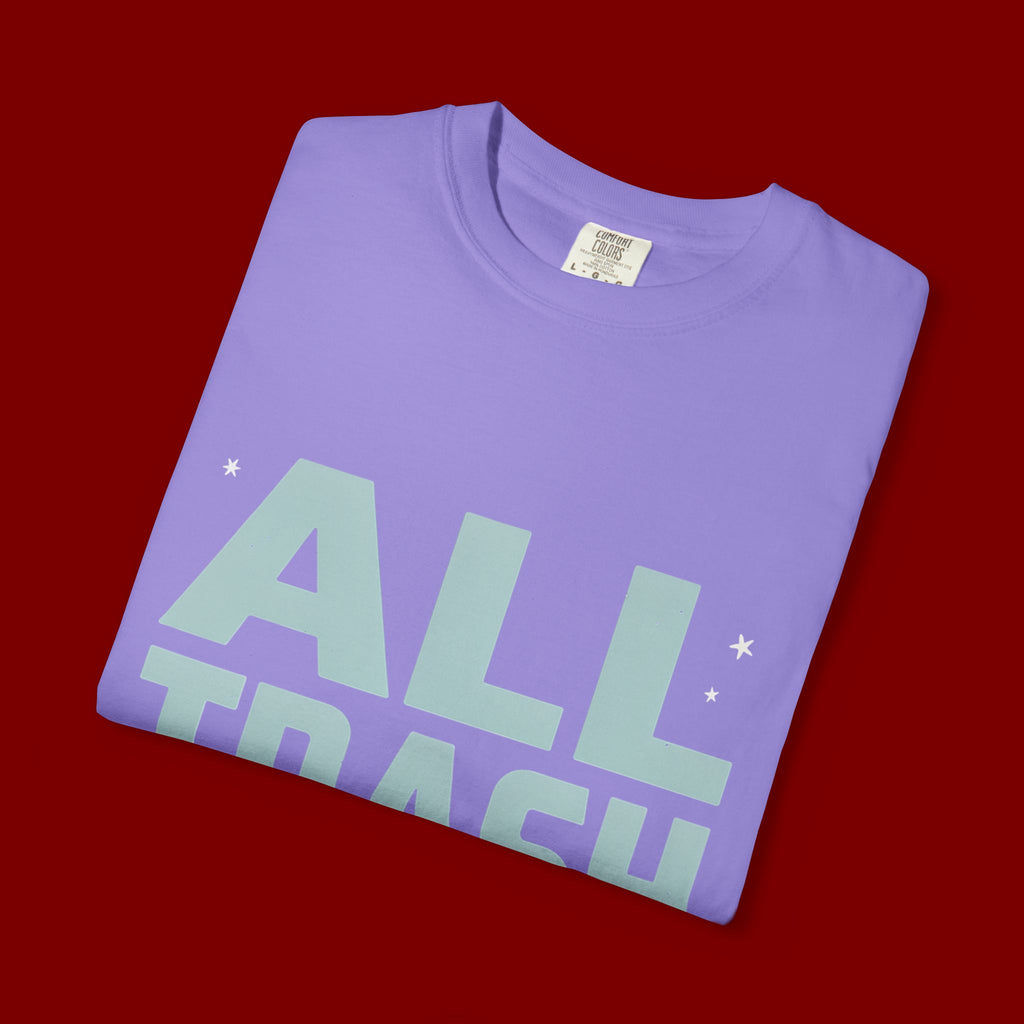 ALL TRASH No Trailer Graphic T-Shirt — Funny Retro Statement Tee