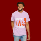 OVER Block Graphic T-Shirt — Bold Orange Minimalist Tee