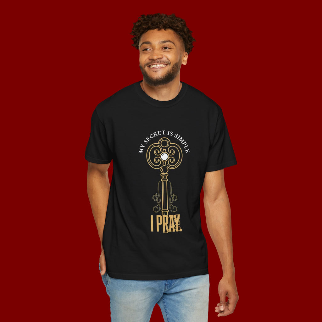 I Prae Key Graphic T-Shirt — 'My Secret Is Simple' Vintage Key Tee