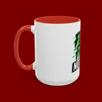 Accent Coffee Mug — "Fueled by Faith Not Fear" Inspirational Ceramic Mug (11/15 oz)