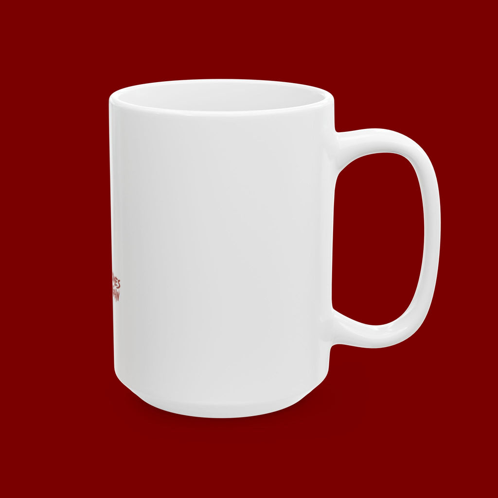 Time Never Comes Again Ceramic Mug — Matchstick Smoke Graphic Coffee Cup