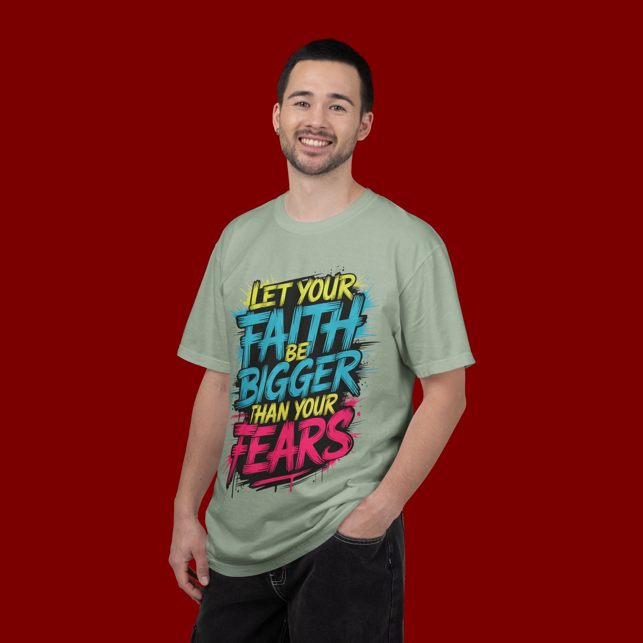 Faith Over Fear Graphic T-Shirt — "Let Your Faith Be Bigger Than Your Fears" Inspirational Tee
