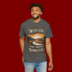 Inspirational Graphic T-Shirt — "With God, Every Hardship Brings Ease"