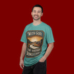 Inspirational Graphic T-Shirt — "With God, Every Hardship Brings Ease"