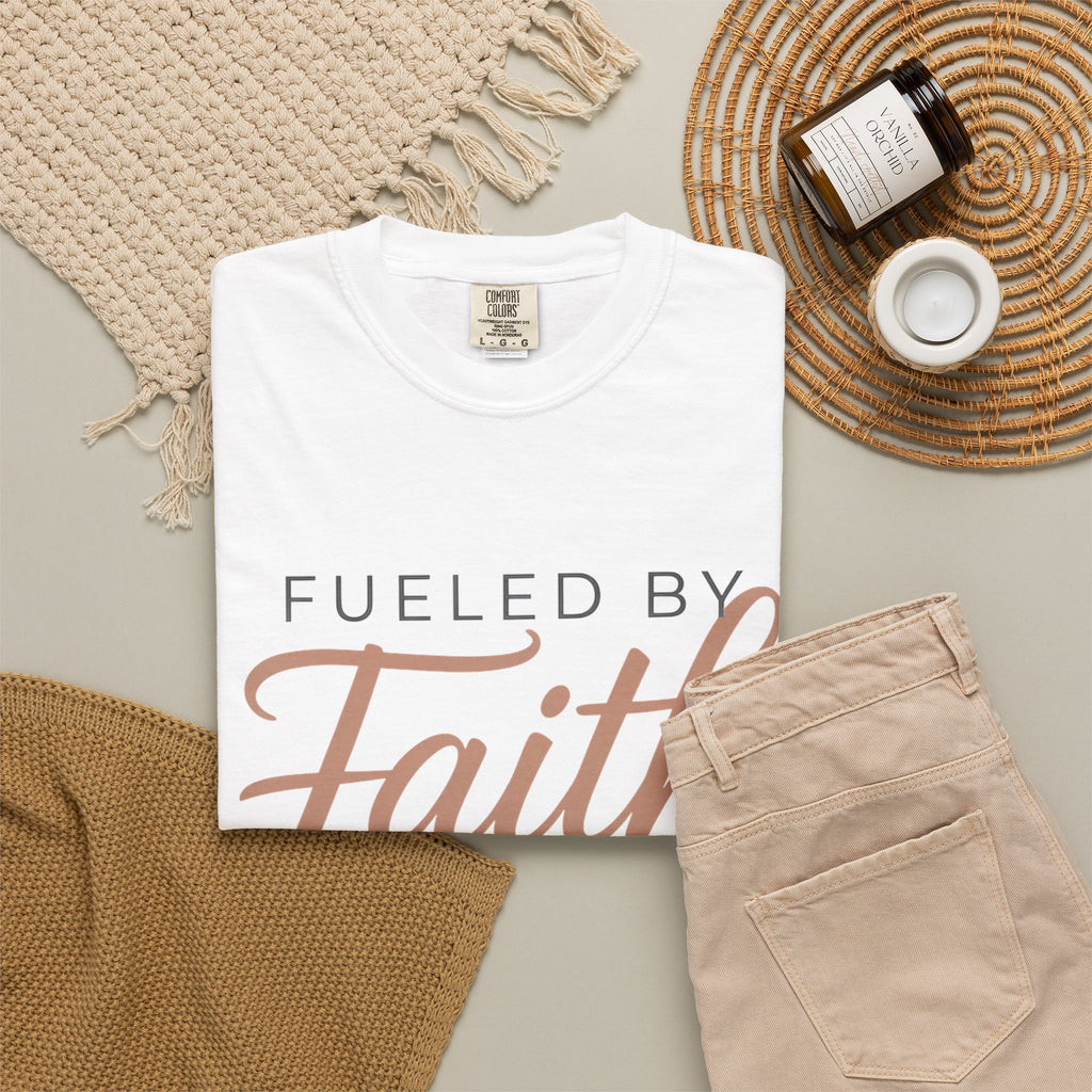 Fueled by Faith Not Fear T-Shirt — Inspirational Christian Graphic Tee