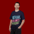 No Fear No Limits No Excuses Neon Graphic T-Shirt