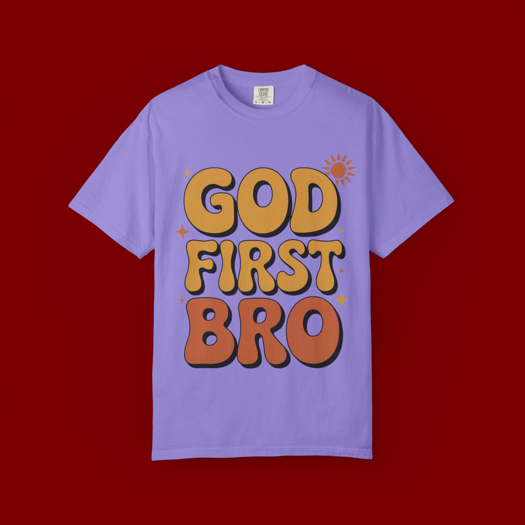 God First Bro T-Shirt — Retro Christian Faith Tee