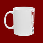 Time Ticket Ceramic Mug – "Time Never Comes Again" Vintage Poster Coffee Cup (11oz, 15oz)