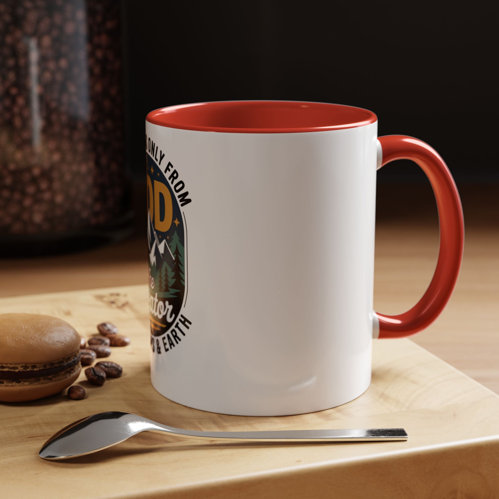 Christian Coffee Mug — “My Help Is Only From God The Creator” Accent Mug
