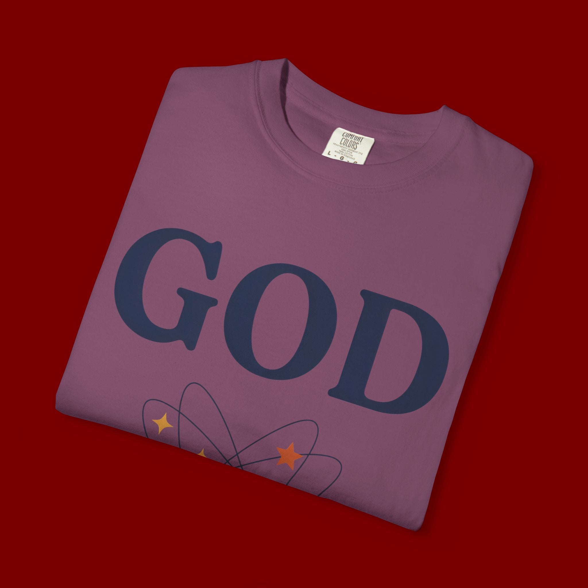 God Above All Things T-Shirt — Faith Graphic Tee with Cosmic Design