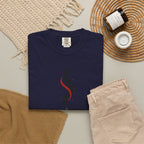 Matchstick Graphic Tee — "Time Never" Minimalist Smoky Design