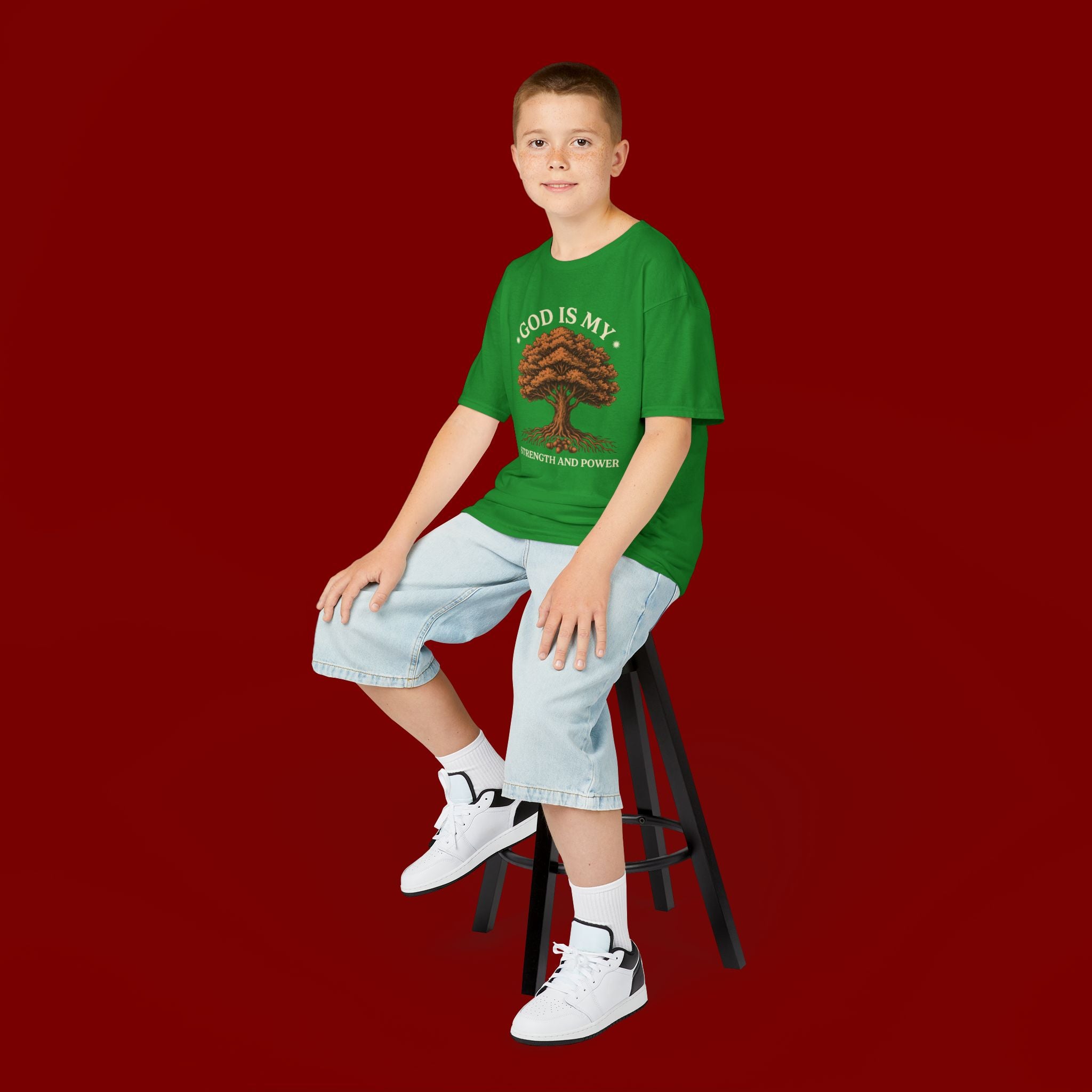 Autumn Oak Tree Kids T‑Shirt — Cozy Fall Nature Tee for Children