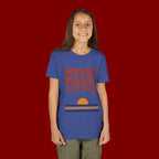 Youth Tee — "Never Panic Just Pray" Retro Sunset Kids T-Shirt