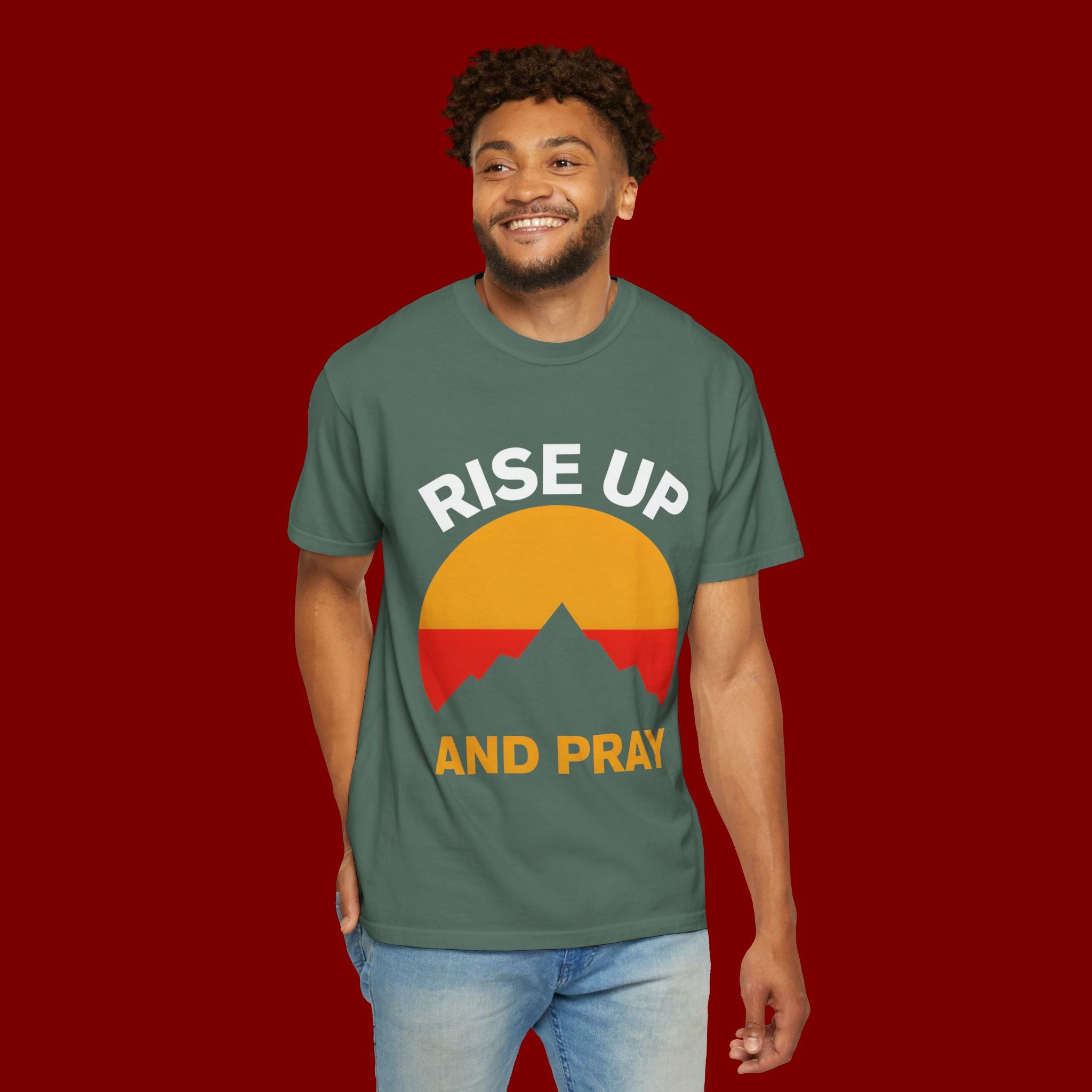 And Pray Mountain Sunset T-Shirt