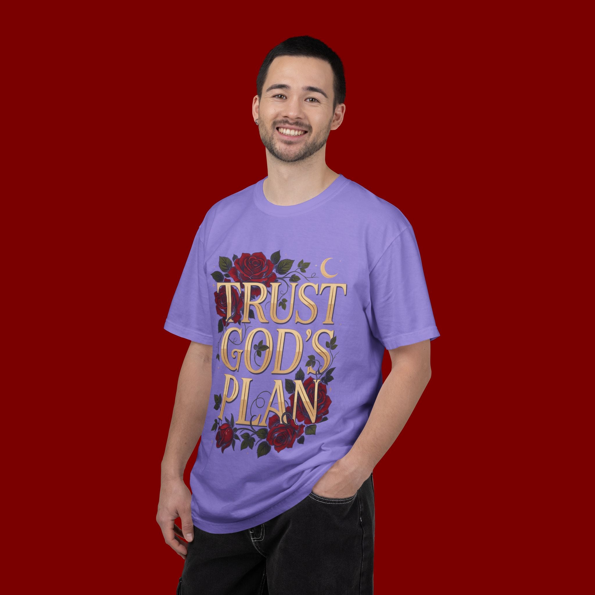 Trust God's Plan Floral T-Shirt — Inspirational Christian Tee