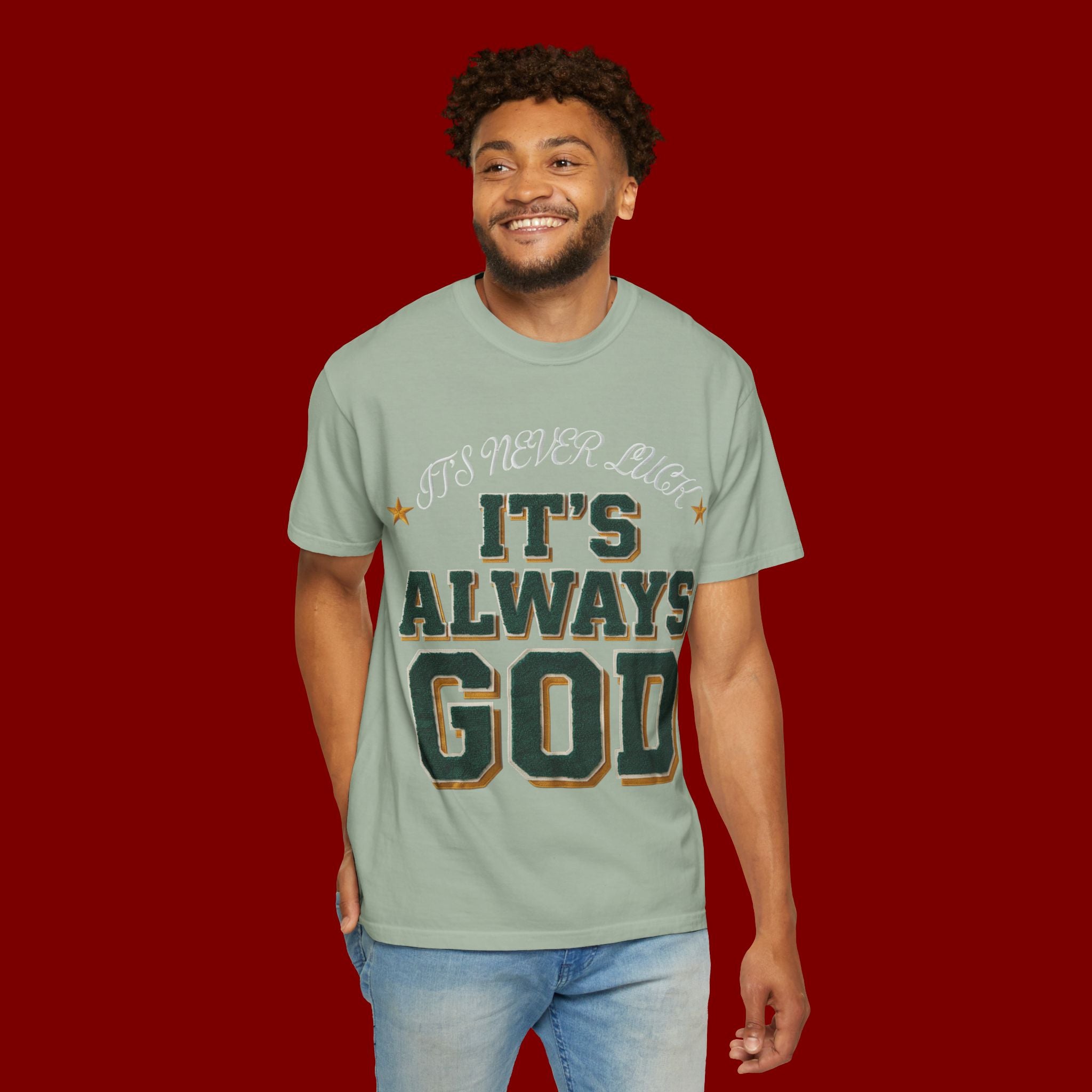 It’s Always God Graphic T-Shirt — Faith-Based Vintage Lettering Tee