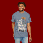 God Will Always Make a Way T-Shirt — Inspirational Floral Christian Tee