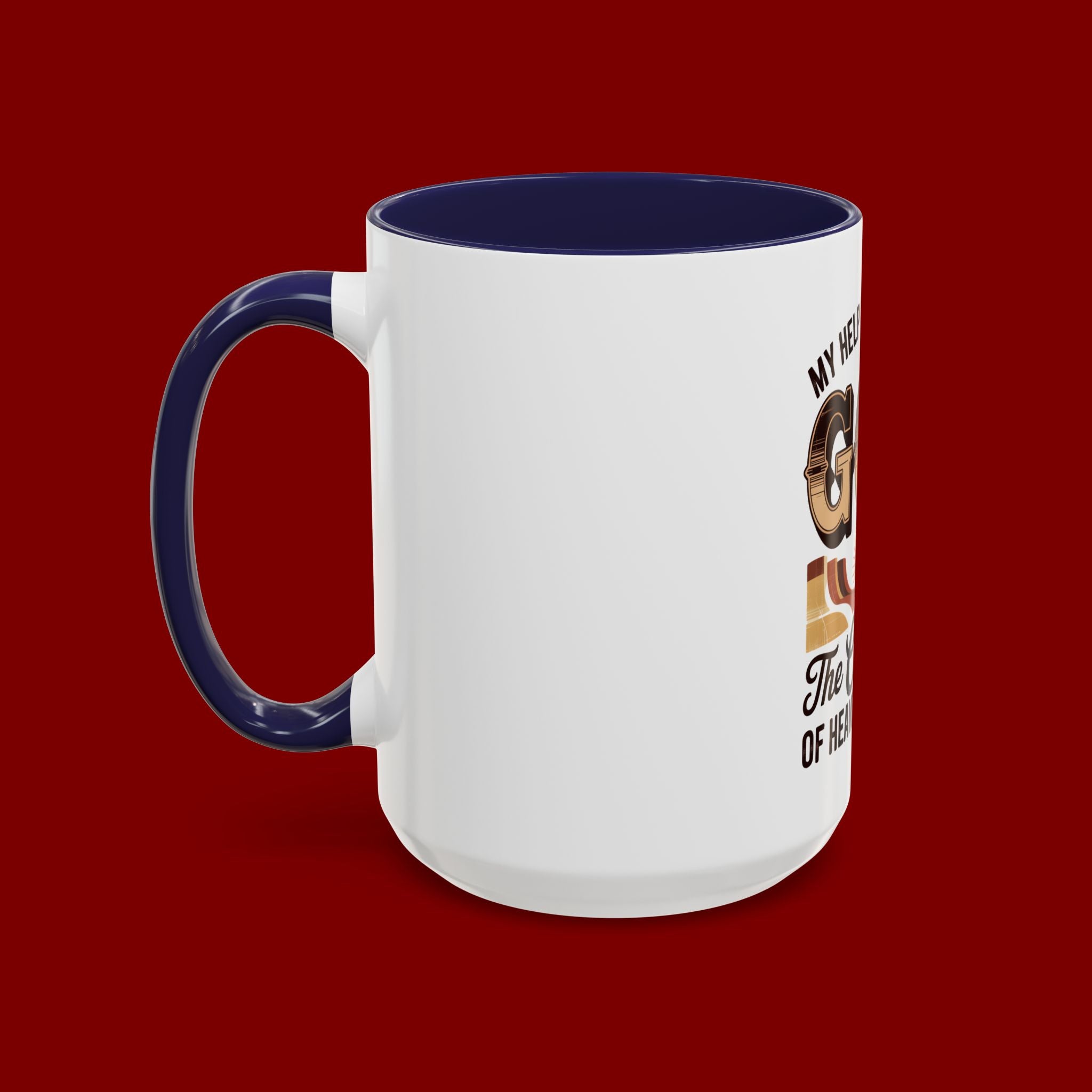 God-Themed Accent Coffee Mug – "My Help Is Only From God, The Creator of Heavens & Earth"
