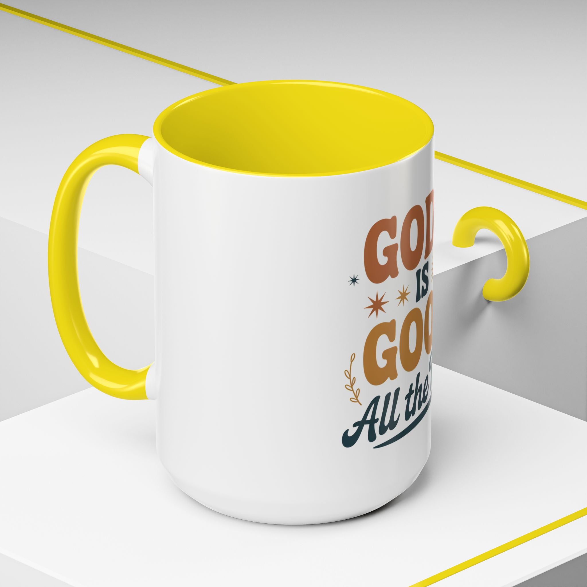 Praise the Lord Coffee Mug – Retro Christian Faith Accent Mug (11/15oz)