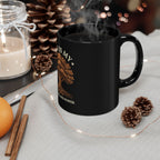 God Is My Strength and Power Black Mug — Faith Tree Coffee Cup (11oz/15oz)