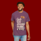 God Will Always Make a Way T-Shirt — Inspirational Floral Christian Tee