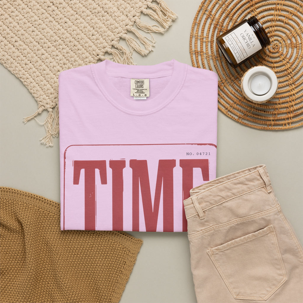 TIME Never Comes Again T-Shirt — Vintage Ticket Graphic Tee