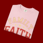 Family Faith Friends T-Shirt — Patriotic American Flag Tee