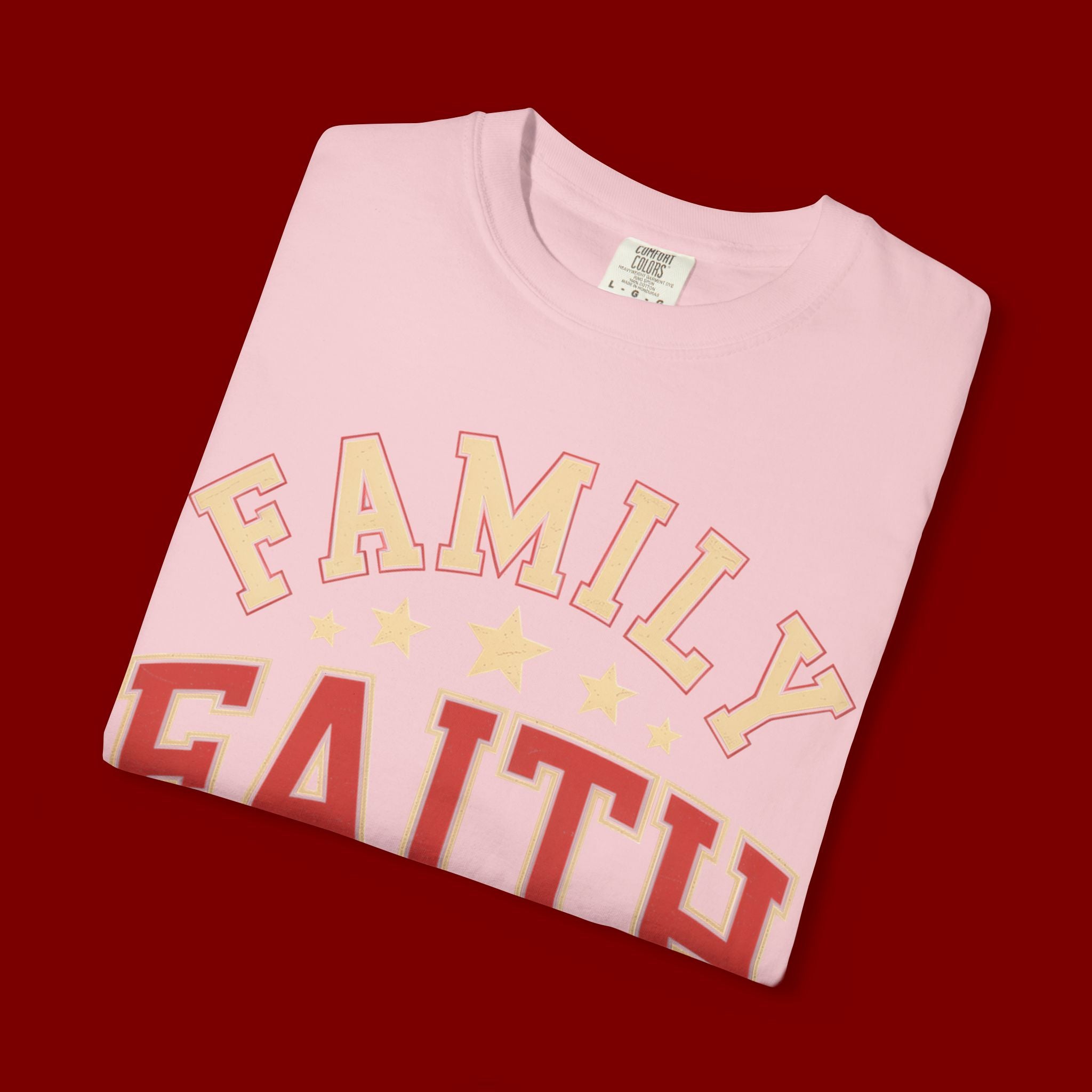 Family Faith Friends T-Shirt — Patriotic American Flag Tee