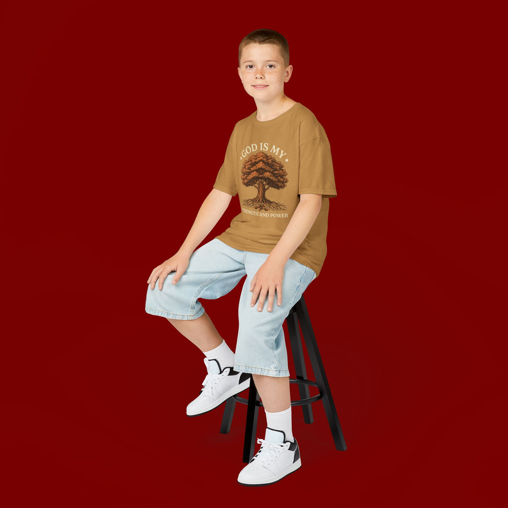 Autumn Oak Tree Kids T‑Shirt — Cozy Fall Nature Tee for Children