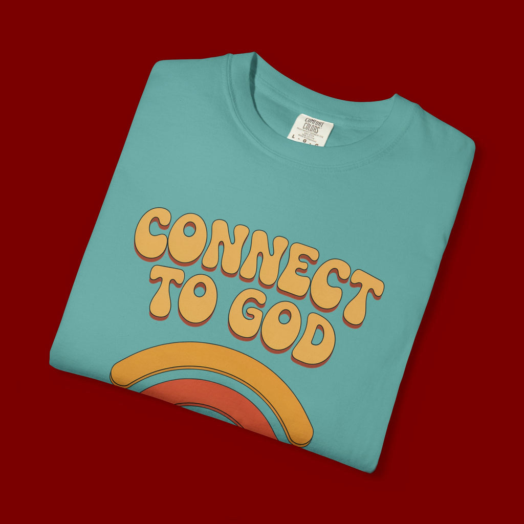 Connect to God T-Shirt — "The Password Is Prayer" Retro Faith Tee