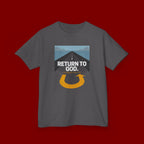 Kids Tee - "Return to God" Roadway Graphic Religious Youth Shirt