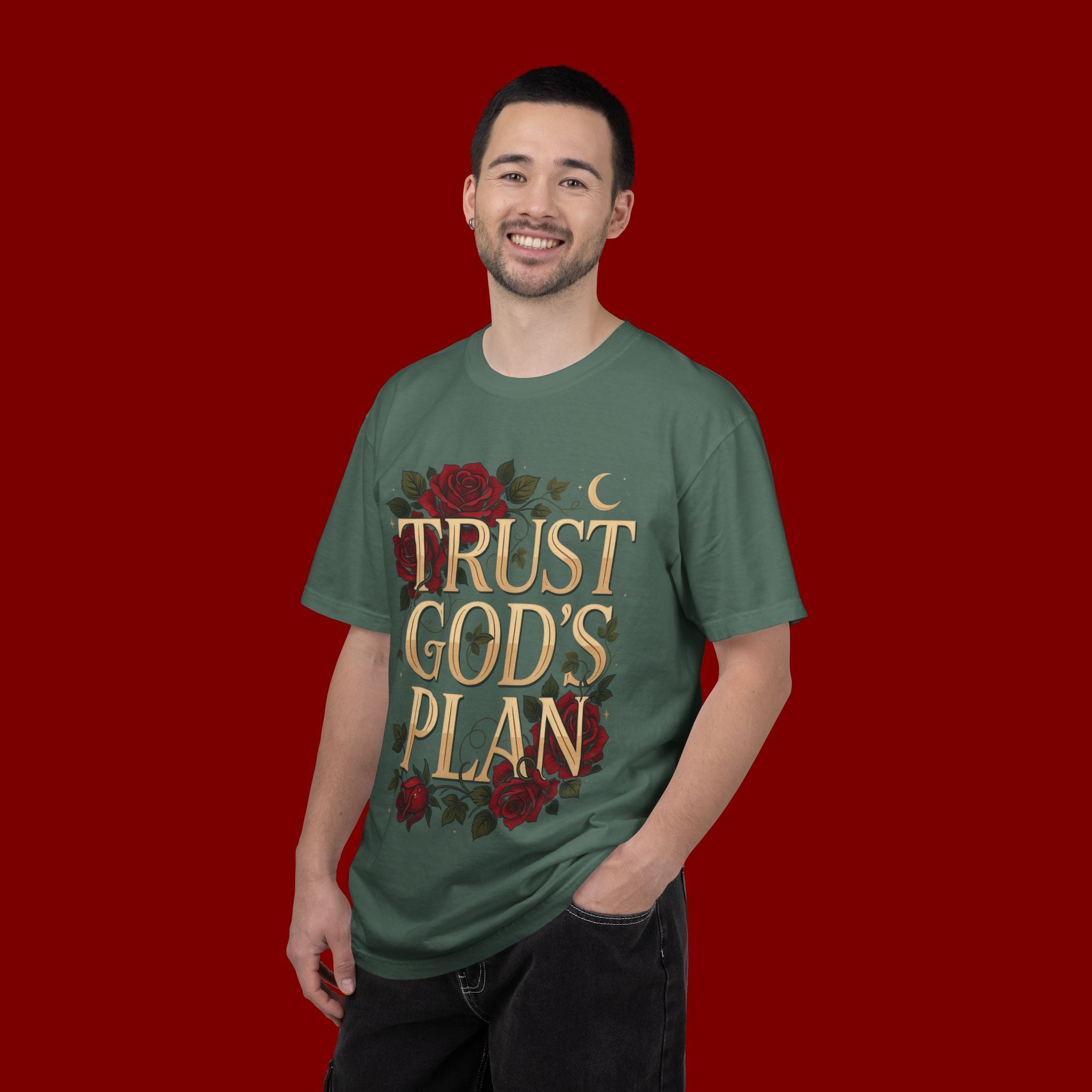 Trust God's Plan Floral T-Shirt — Inspirational Christian Tee