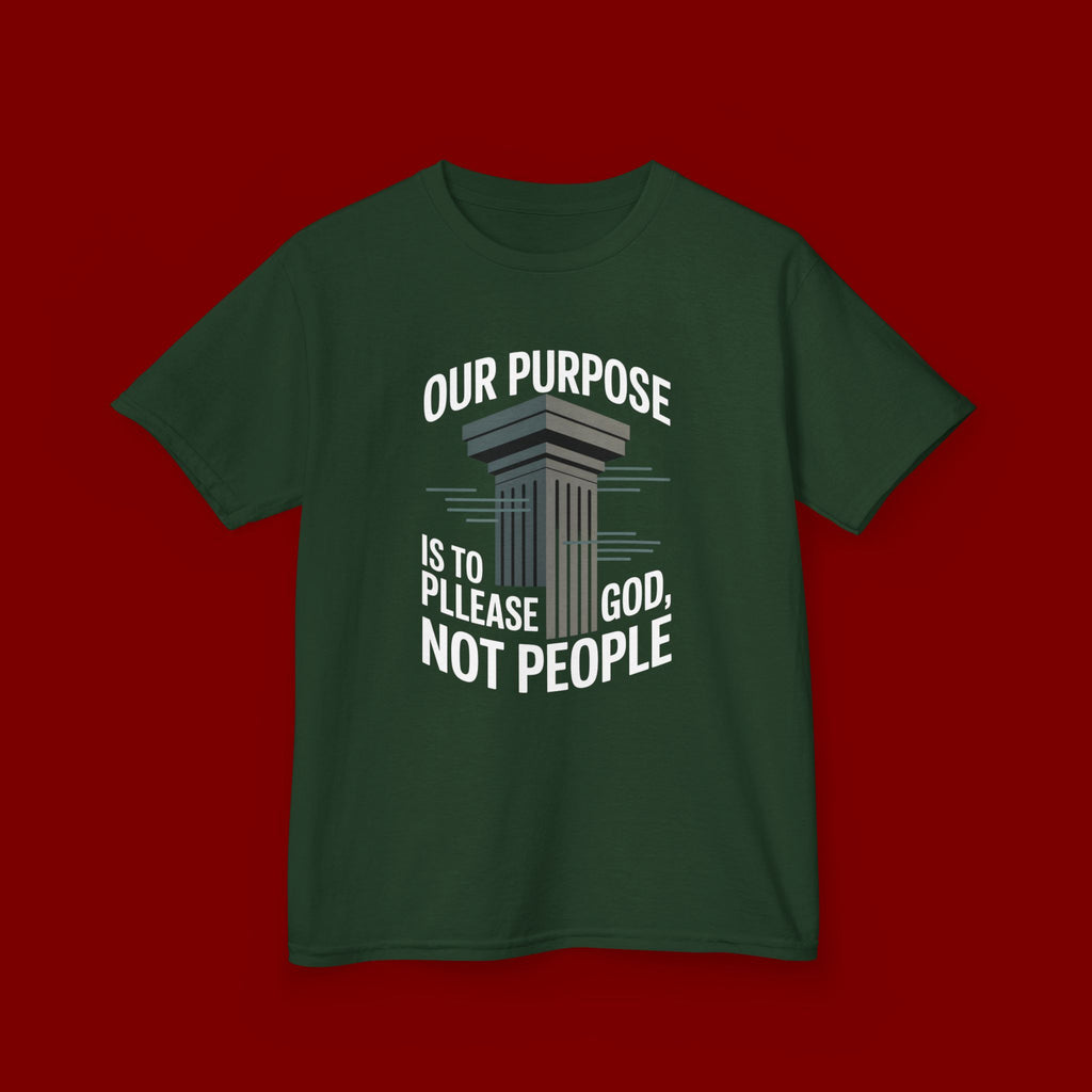 Kids T-Shirt — "Our Purpose Is To Please God, Not People" Faith Graphic Tee
