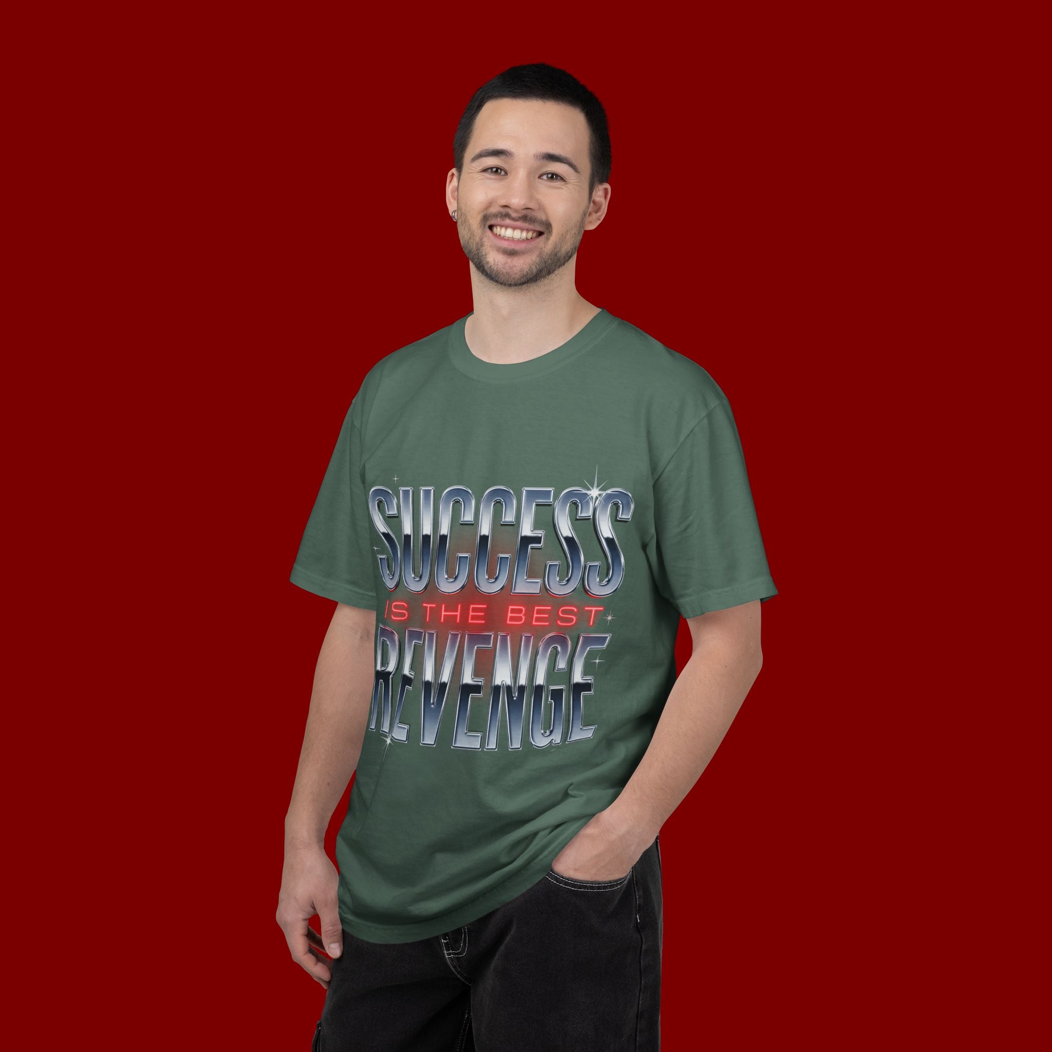 T-Shirt — "Success Is The Best Revenge" Motivational Graphic Tee