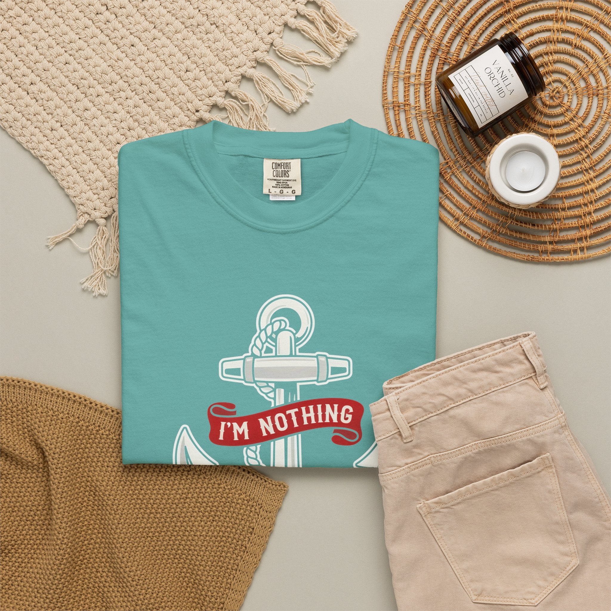 Faith Anchor T-Shirt — “I’m Nothing Without God” Christian Tee