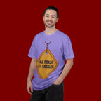 Funny Road Sign T-Shirt — "All Trash No Trailer" Graphic Tee