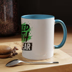 Accent Coffee Mug — "Fueled by Faith Not Fear" Inspirational Ceramic Mug (11/15 oz)