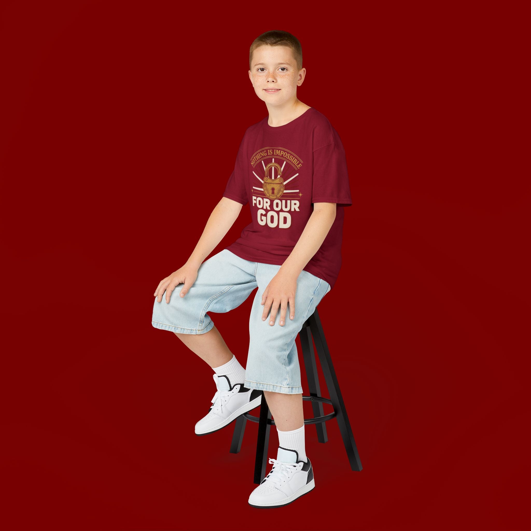 Kids 'For Our God' Christian Faith T‑Shirt — Inspirational Religious Tee