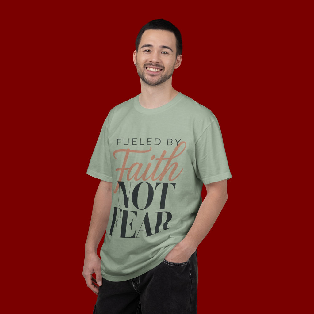 Fueled by Faith Not Fear T-Shirt — Inspirational Christian Graphic Tee